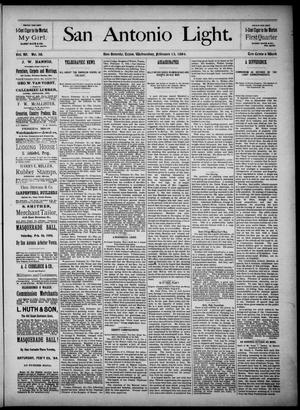 The San Antonio Light (San Antonio, Tex.), Vol. 4, No. 38, Ed. 1, Wednesday, February 13, 1884