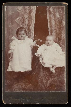 [Portrait of Two Unknown Children in White Gowns]