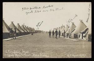 Primary view of object titled '[Company Street, Camp MacArthur]'.