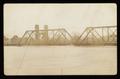 Thumbnail image of item number 1 in: '[Waco Suspension Bridge During a Brazos River Flood]'.
