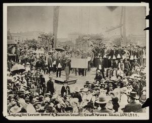 Primary view of object titled '[Laying the Cornerstone of the Fannin County Courthouse]'.