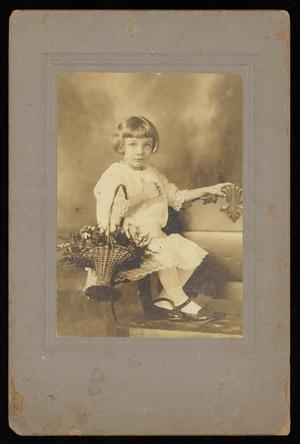 [Portrait of an Unknown Girl Sitting with a Basket of Flowers]