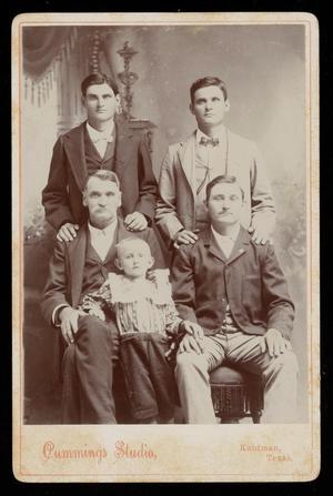Primary view of object titled '[Portrait of Four Men and a Child]'.