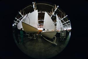 [Large Sailboats in Market Hall Boat Show]