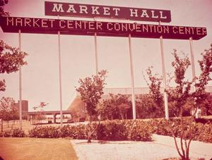 Primary view of object titled '[Market Hall Sign, Ground View #2]'.