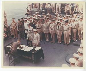 [Japanese Surrender Ceremony on Board the U.S.S. Missouri]