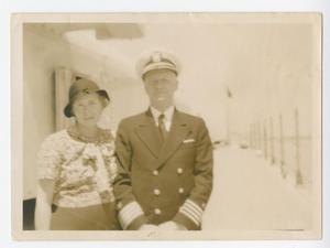 [Chester W. Nimitz in Uniform Beside Catherine Freeman Nimitz]
