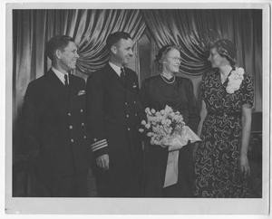 [J. W. Leverton, James T. Lay, Catherine Nimitz, and Nancy Nimitz at the Nimitz-Lay Wedding]