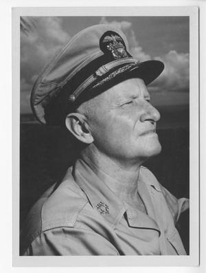 [Portrait of Fleet Admiral Chester W. Nimitz's Side Profile]