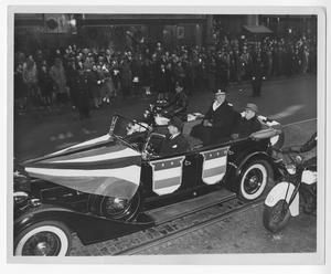 [Fleet Admiral Chester W. Nimitz in Parade Car With J. Edgar Hoover]