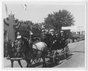[Fleet Admiral Chester W. Nimitz Waves from Horse Drawn Carriage]