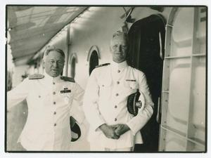 [Admiral Frank B. Upham and Captain Chester W. Nimitz]
