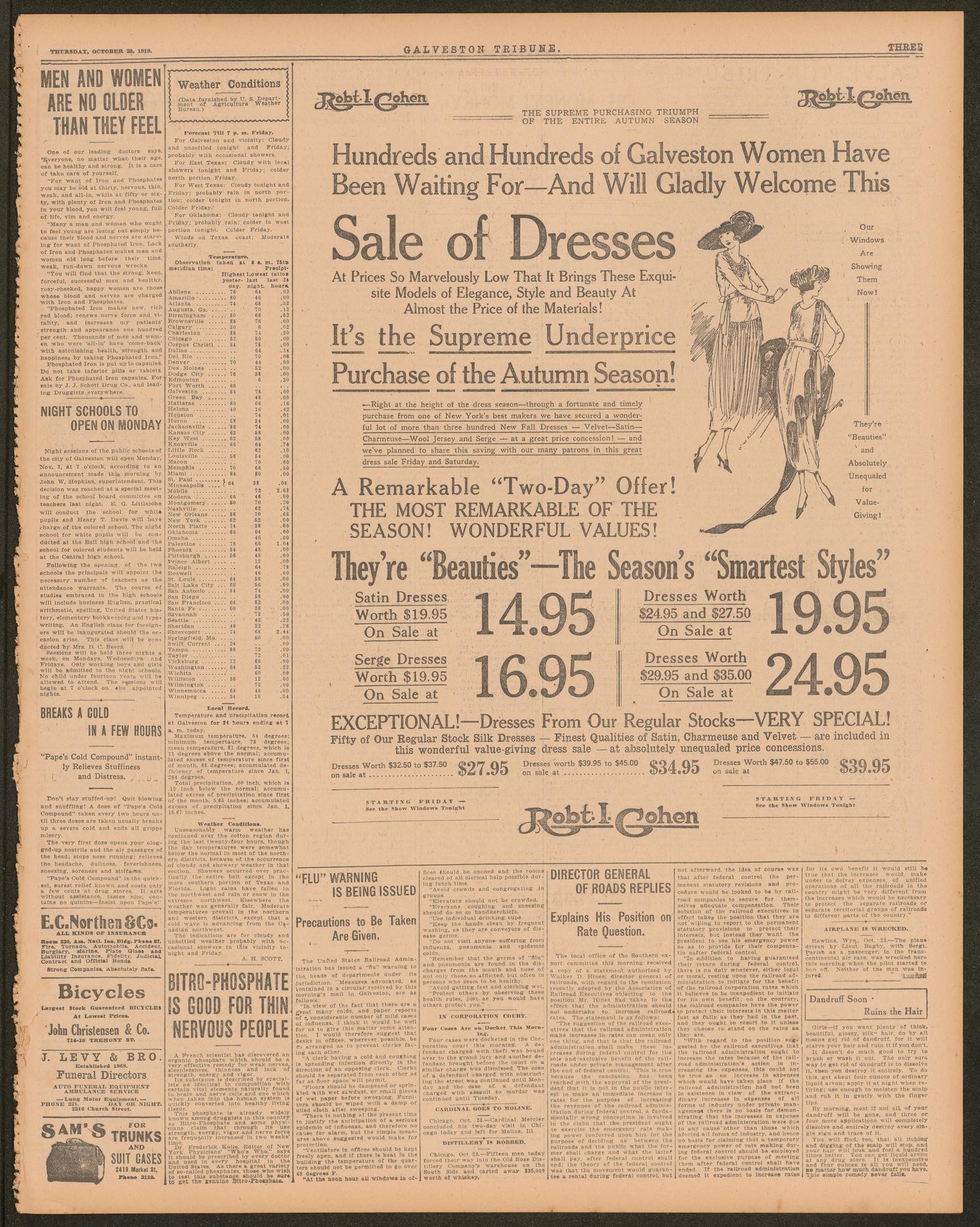 Galveston Tribune. (Galveston, Tex.), Vol. 39, No. 284, Ed. 1 Thursday, October 23, 1919
                                                
                                                    [Sequence #]: 3 of 12
                                                