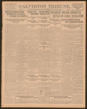 Primary view of object titled 'Galveston Tribune. (Galveston, Tex.), Vol. 39, No. 307, Ed. 1 Wednesday, November 19, 1919'.