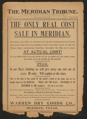 Primary view of object titled 'The Meridian Tribune. (Meridian, Tex.), Vol. 11, No. 24, Ed. 1 Friday, November 24, 1905'.