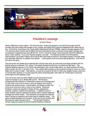 The Newsletter of the Texas Chapter of the American Fisheries Society, Volume 41, Number 2, Spring 2015