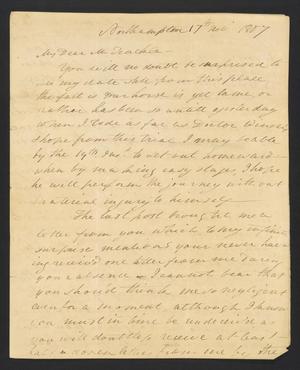 [Letter from Elizabeth Upshur Teackle to her husband Littleton D. Teackle, November 17, 1807]