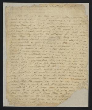 Primary view of object titled '[Letter from Abel P. Upshur to his cousin, Elizabeth Upshur Teackle, December 28, 1815]'.