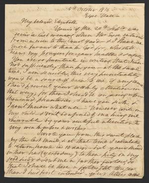 [Letter from Elizabeth Upshur Teackle to her daughter, Elizabeth Ann Upshur Teackle, October 5, 1816]