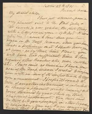 [Letter from Elizabeth Upshur Teackle to her daughter, Elizabeth Ann Upshur Teackle, October 28, 1816]