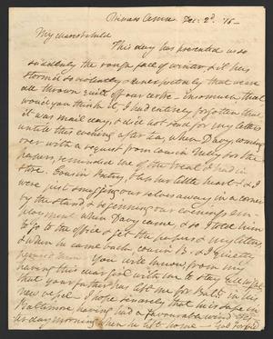 [Letter from Elizabeth Upshur Teackle to her daughter, Elizabeth Ann Upshur Teackle, December 2, 1816]