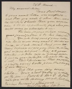 [Letter from Elizabeth Upshur Teackle to her daughter, Elizabeth Ann Upshur Teackle, March 26, 1817]