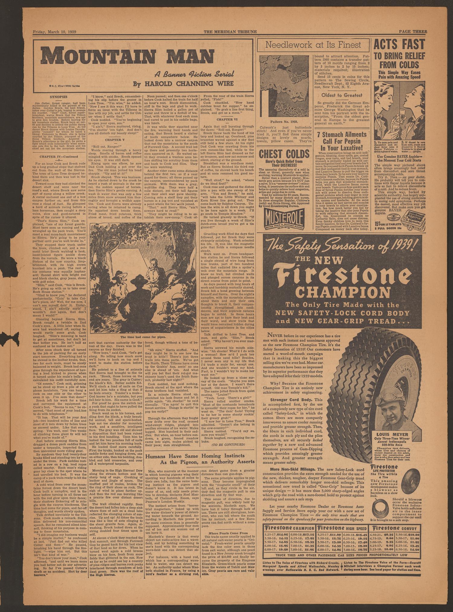 The Meridian Tribune (Meridian, Tex.), Vol. 45, No. 42, Ed. 1 Friday, March 10, 1939
                                                
                                                    [Sequence #]: 3 of 8
                                                