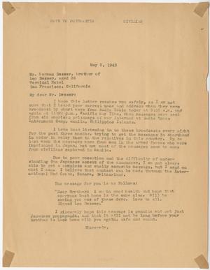 [Letter from Cecelia McKie to Herman Besser - May 2, 1943]
