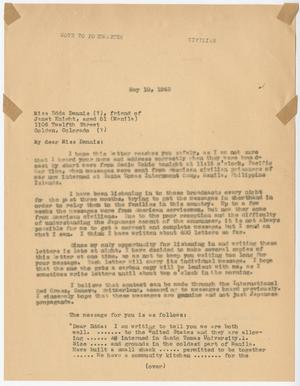 [Letter from Cecelia McKie to Eddie Dennis - May 10, 1943]
