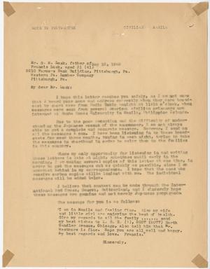 [Letter from Cecelia McKie to G. M. Lusk - May 12, 1943]