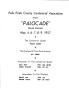 Thumbnail image of item number 1 in: 'Palocade - Palo Pinto County - Official Centennial Program - front side'.