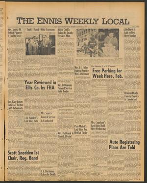 Primary view of object titled 'The Ennis Weekly Local (Ennis, Tex.), Vol. 43, No. 3, Ed. 1 Thursday, January 18, 1968'.