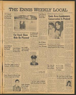 Primary view of object titled 'The Ennis Weekly Local (Ennis, Tex.), Vol. 43, No. 4, Ed. 1 Thursday, January 25, 1968'.