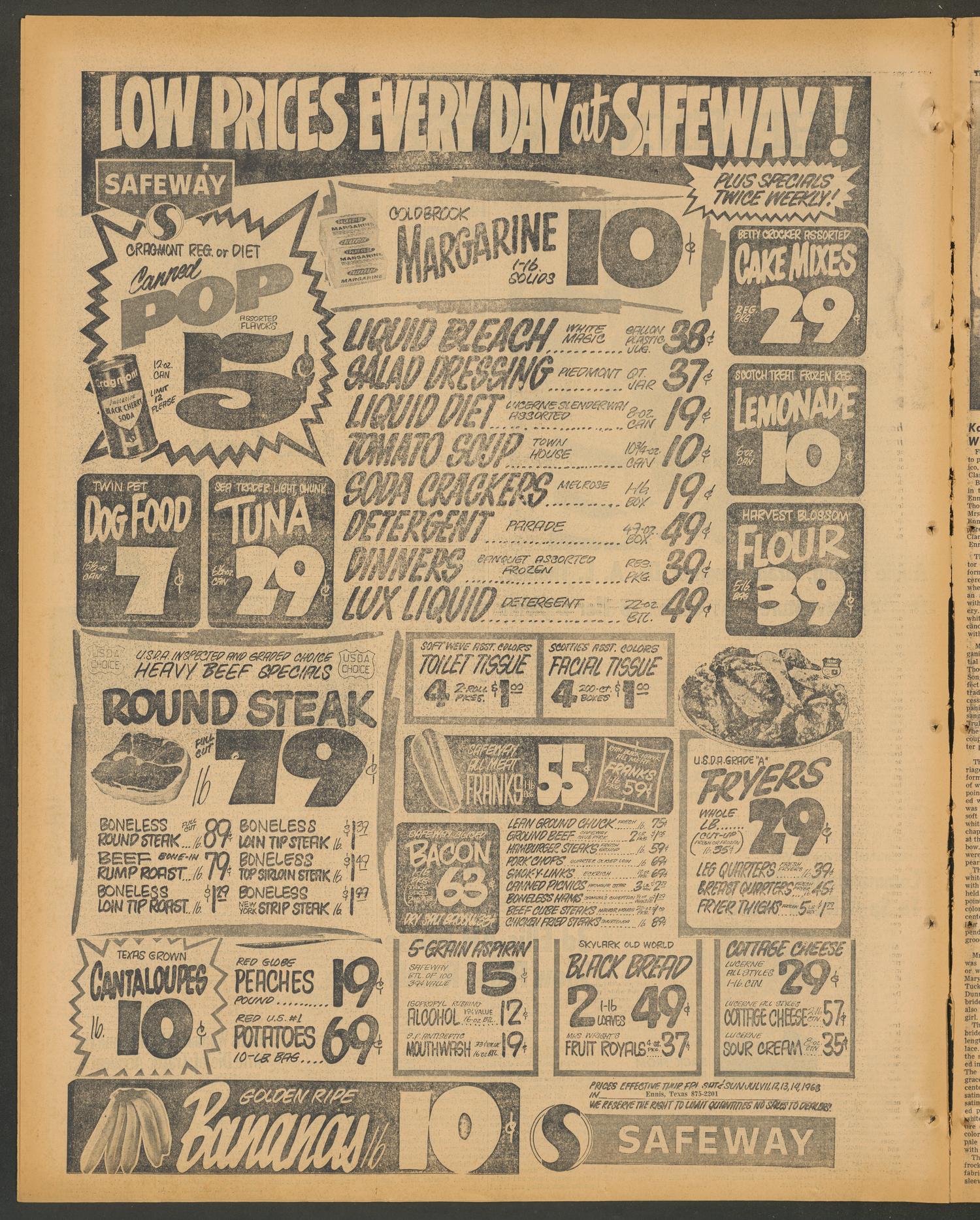 The Ennis Weekly Local (Ennis, Tex.), Vol. 43, No. 27, Ed. 1 Thursday, July 11, 1968
                                                
                                                    [Sequence #]: 2 of 4
                                                
