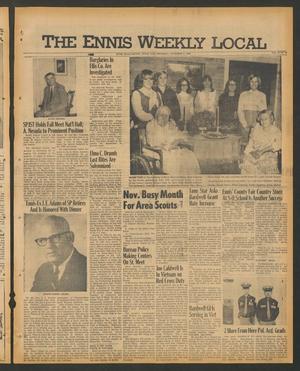 Primary view of object titled 'The Ennis Weekly Local (Ennis, Tex.), Vol. 44, No. 40, Ed. 1 Thursday, November 6, 1969'.