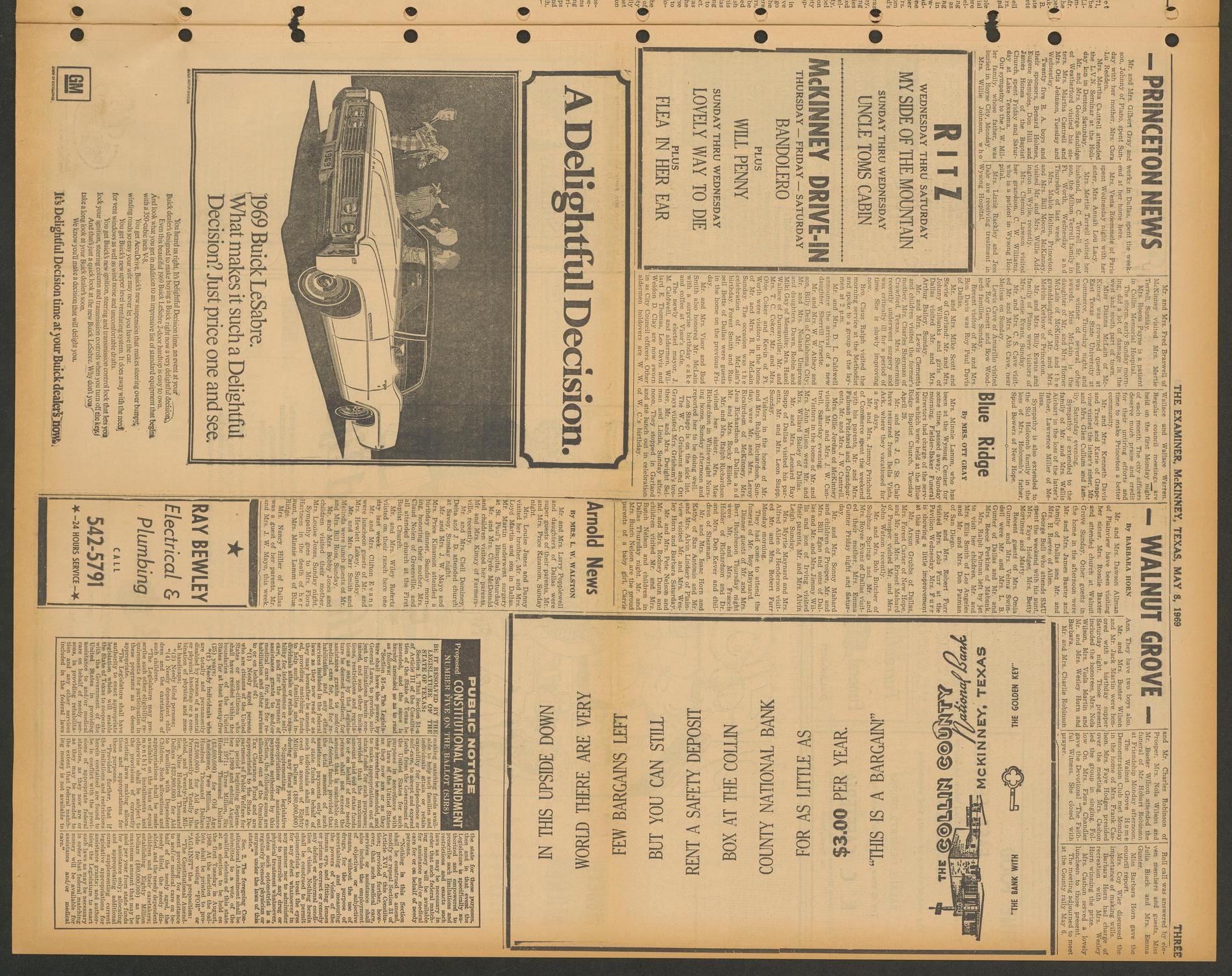 The McKinney Examiner (McKinney, Tex.), Vol. 83, No. 34, Ed. 1 Thursday, May 8, 1969
                                                
                                                    [Sequence #]: 9 of 12
                                                