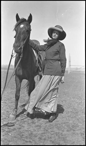 Primary view of object titled '[Woman and a horse]'.