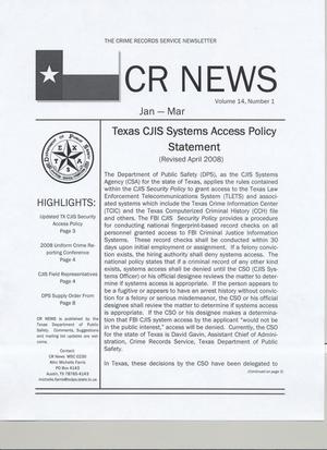 CR News, Volume 14, Number 1, January-March 2008