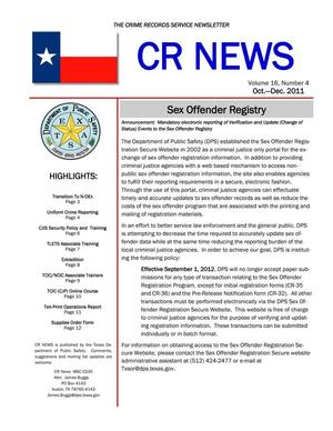 CR News, Volume 16, Number 4, October-December 2011