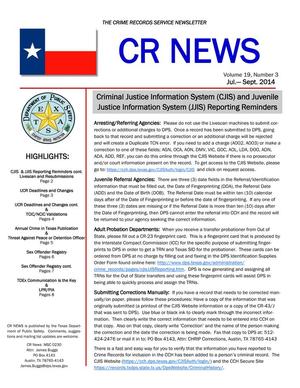 CR News, Volume 19, Number 3, July - September 2014