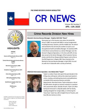 Primary view of object titled 'CR News, Volume 28, Number 2, April - June 2023'.