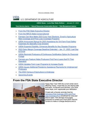 FSA News - Lone Star State Edition: January 2023