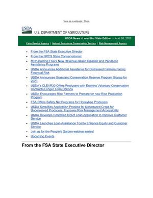 FSA News - Lone Star State Edition: April 2023