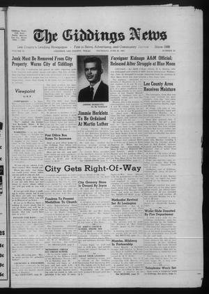 The Giddings News (Giddings, Tex.), Vol. 74, No. 29, Ed. 1 Thursday, June 20, 1963