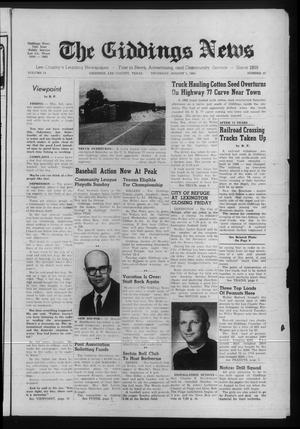 The Giddings News (Giddings, Tex.), Vol. 74, No. 35, Ed. 1 Thursday, August 1, 1963