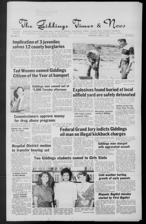The Giddings Times & News (Giddings, Tex.), Vol. 99, No. 42, Ed. 1 Thursday, April 13, 1989