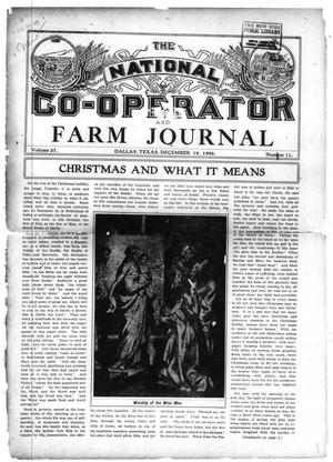 Primary view of object titled 'The National Co-operator and Farm Journal (Dallas, Tex.), Vol. 27, No. 11, Ed. 1 Wednesday, December 19, 1906'.