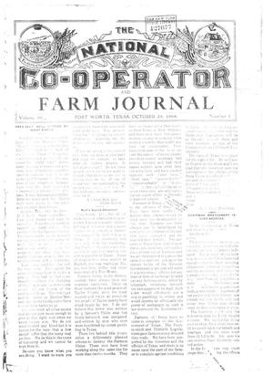 Primary view of object titled 'The National Co-operator and Farm Journal (Fort Worth, Tex.), Vol. 30, No. 1, Ed. 1 Thursday, October 29, 1908'.
