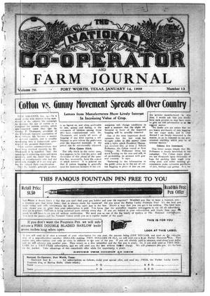 The National Co-operator and Farm Journal (Fort Worth, Tex.), Vol. 30, No. 12, Ed. 1 Thursday, January 14, 1909