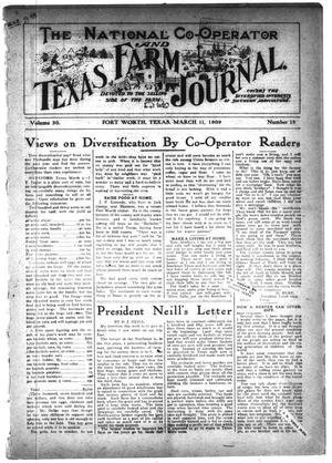 Primary view of object titled 'The National Co-operator and Texas Farm Journal. (Fort Worth, Tex.), Vol. 30, No. 19, Ed. 1 Thursday, March 11, 1909'.